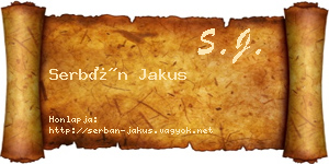 Serbán Jakus névjegykártya